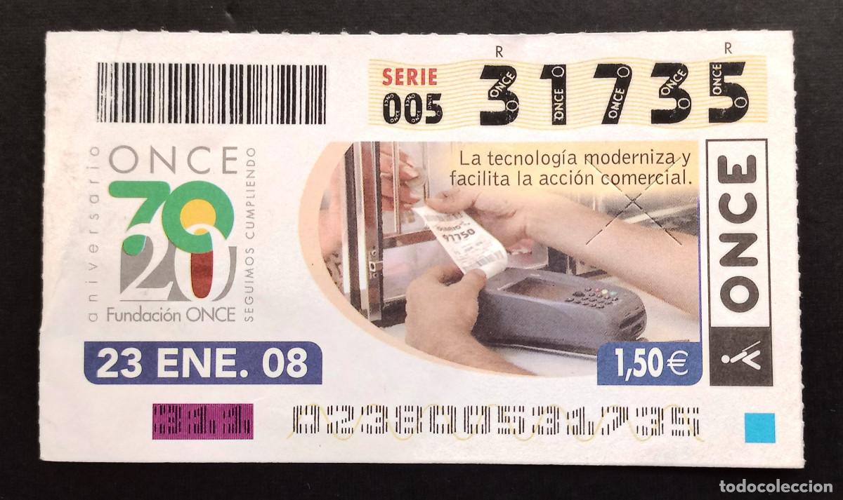 Cupones ONCE: CUP&Oacute;N ONCE - 23-ENERO-2008 - ANIVERSARIO FUNDACI&Oacute;N ONCE