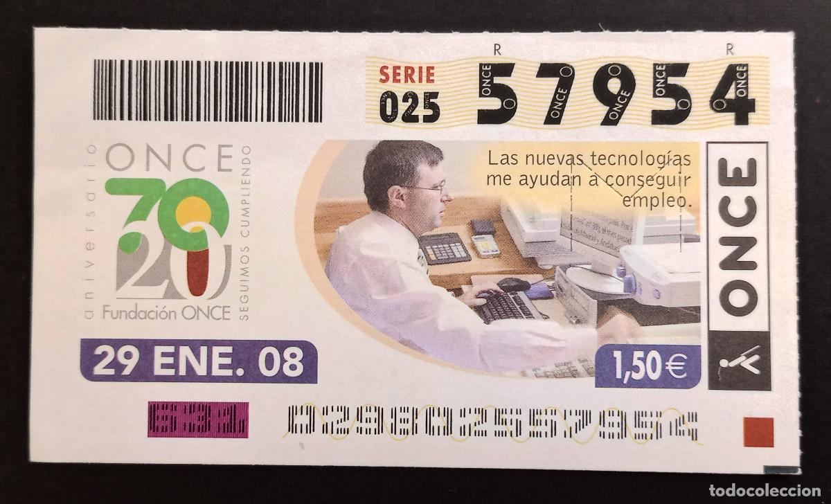 Cupones ONCE: CUP&Oacute;N ONCE - 29-ENERO-2008 - ANIVERSARIO FUNDACI&Oacute;N ONCE