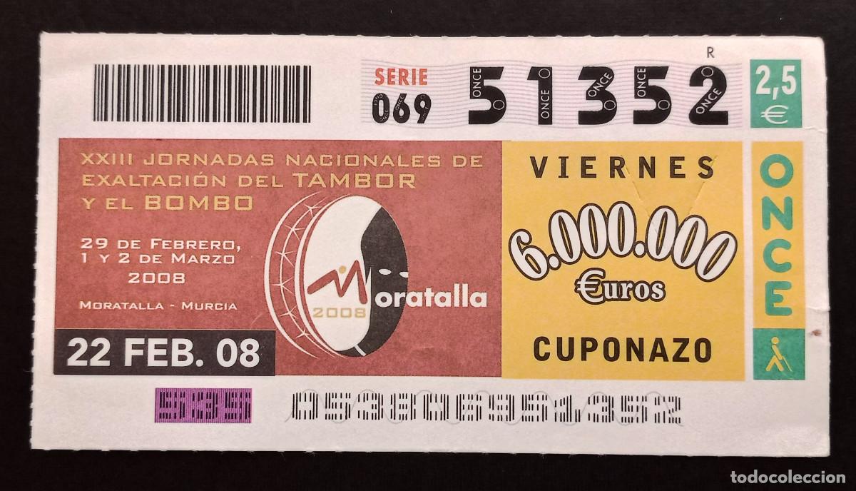 Cupones ONCE: CUP&Oacute;N ONCE - 22-FEBRERO-2008 - XXIII JORNADAS NACIONALES EXALTACI&Oacute;N DEL TAMBOR Y EL BOMBO