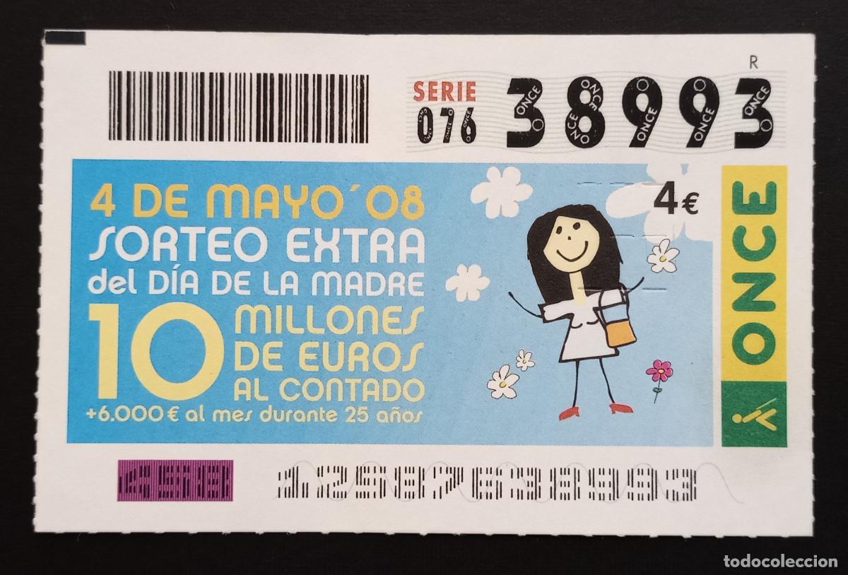 Cupones ONCE: CUP&Oacute;N ONCE - 4-MAYO-2008 - EXTRA D&Iacute;A DE LA MADRE - Foto 1