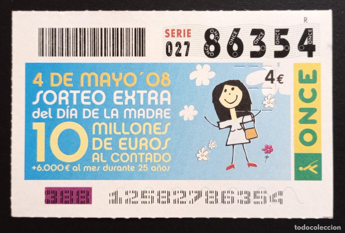 Cupones ONCE: CUP&Oacute;N ONCE - 4-MAYO-2008 - EXTRA D&Iacute;A DE LA MADRE - Foto 1