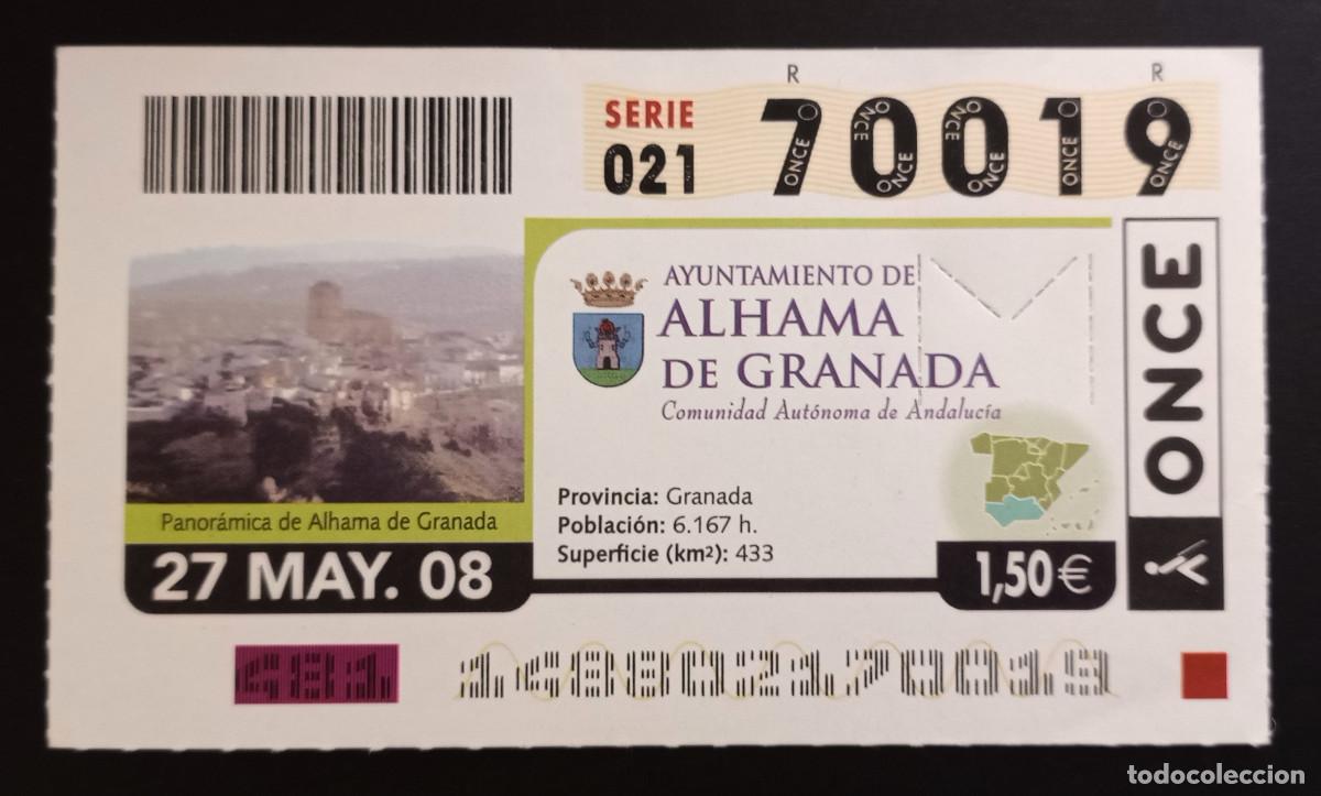 Cupones ONCE: CUP&Oacute;N ONCE - 14-MAYO-2008 - AYUNTAMIENTO DE ALHAMA DE GRANADA
