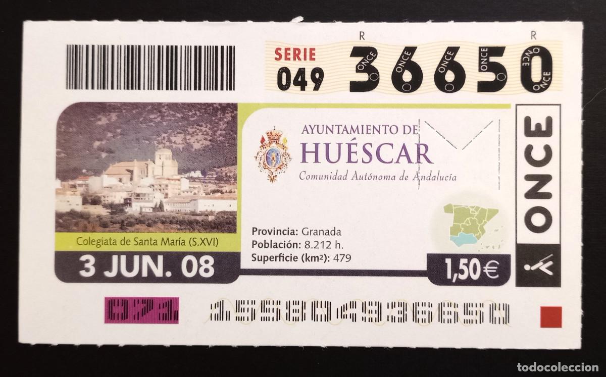 Cupones ONCE: CUP&Oacute;N ONCE - 3-JUNIO-2008 - AYUNTAMIENTO DE HU&Eacute;SCAR
