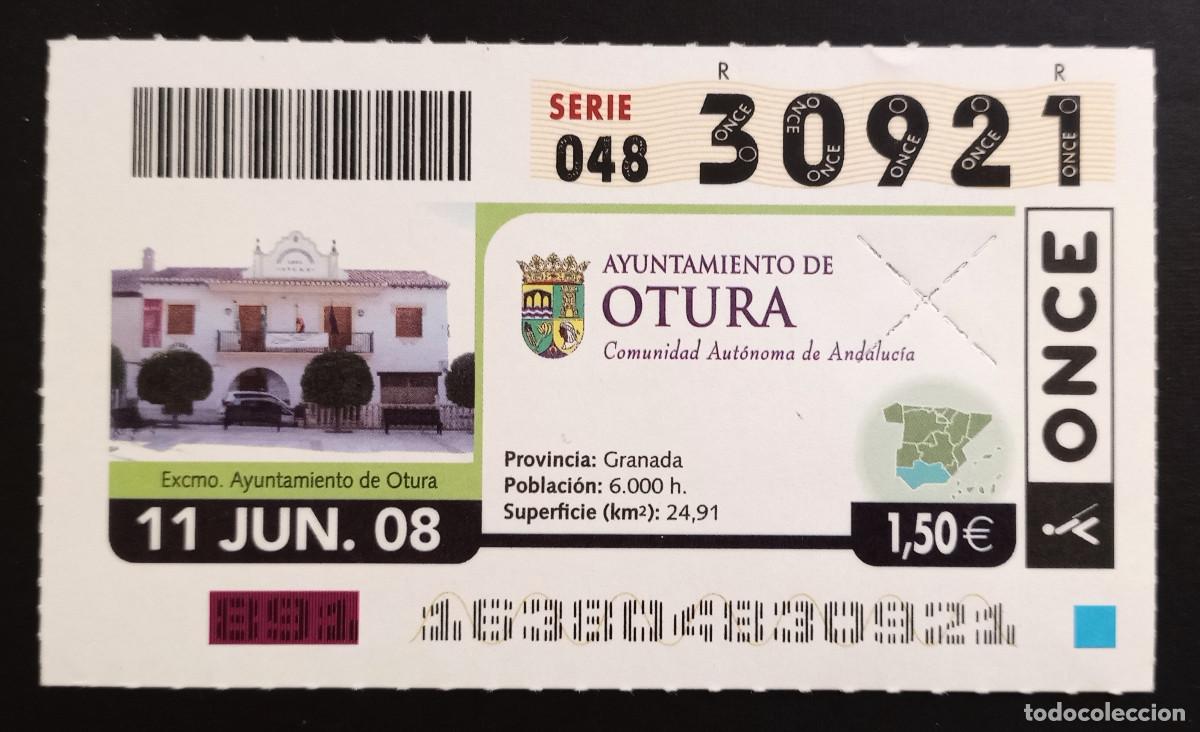 Cupones ONCE: CUP&Oacute;N ONCE - 11-JUNIO-2008 - AYUNTAMIENTO DE OTURA