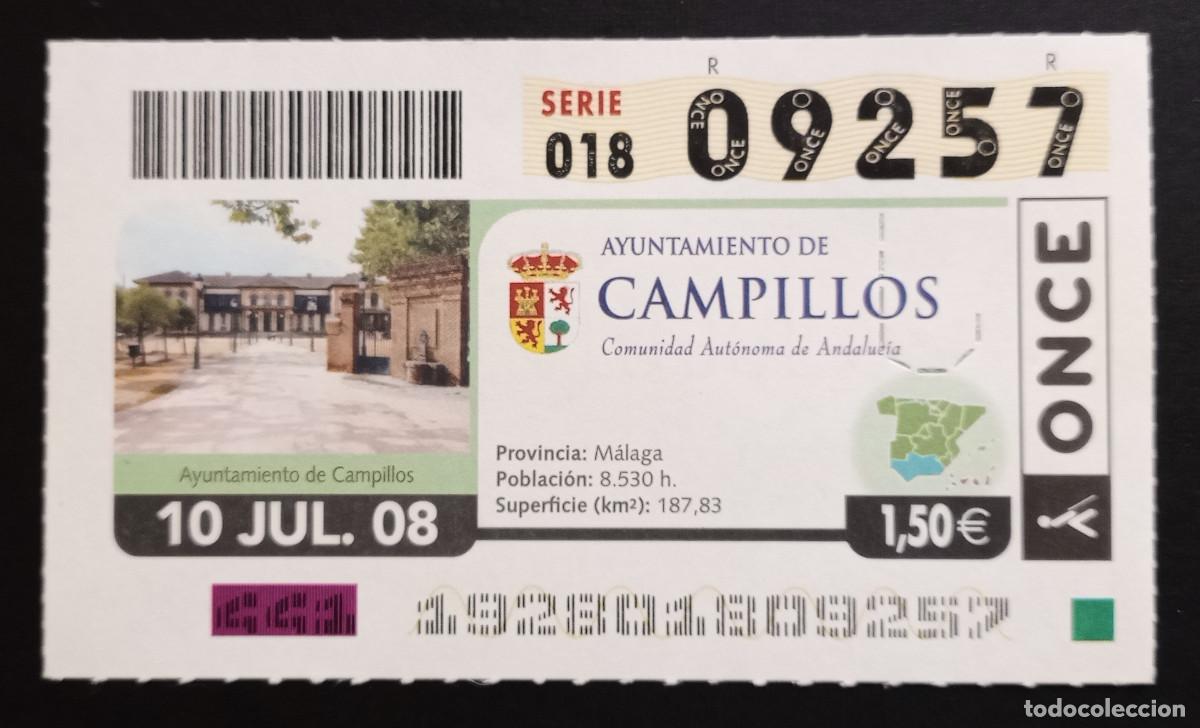 Cupones ONCE: CUP&Oacute;N ONCE - 10-JULIO-2008 - AYUNTAMIENTO DE CAMPILLOS
