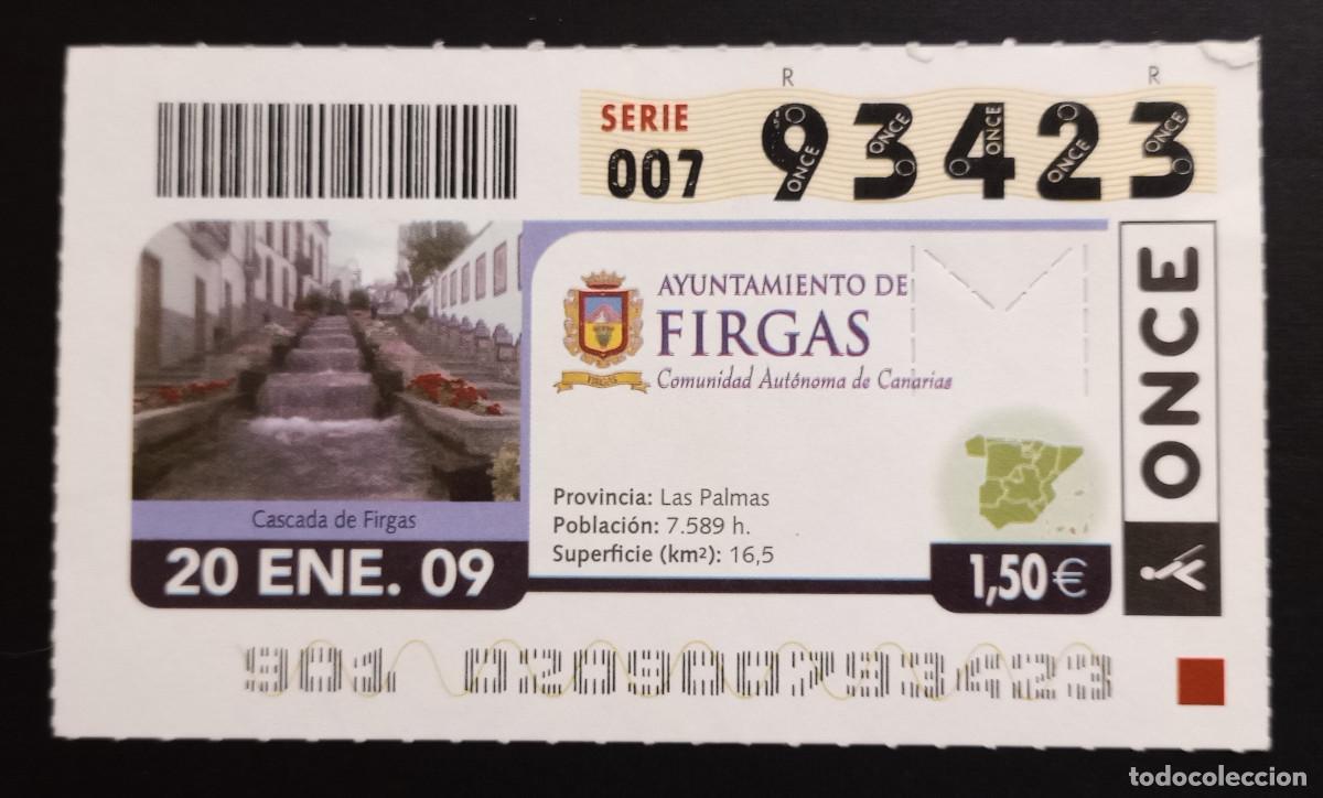 Cupones ONCE: CUP&Oacute;N ONCE - 20-ENERO-2009 - AYUNTAMIENTO DE FIRGAS