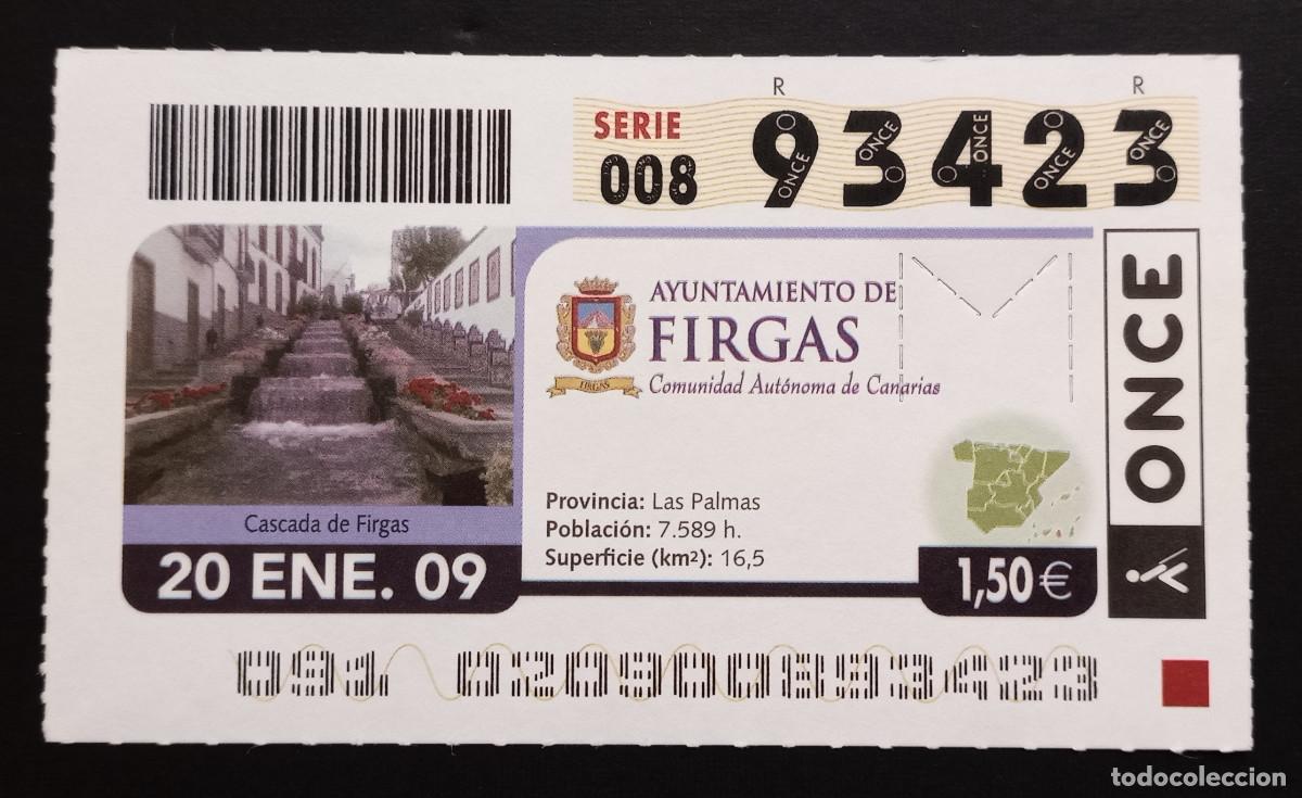 Cupones ONCE: CUP&Oacute;N ONCE - 20-ENERO-2009 - AYUNTAMIENTO DE FIRGAS
