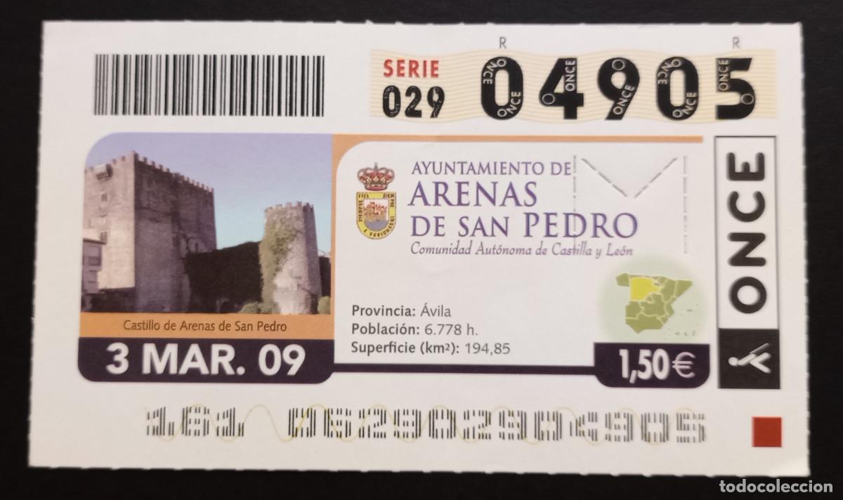 Cupones ONCE: CUP&Oacute;N ONCE - 3-MARZO-2009 - AYUNTAMIENTO DE ARENAS DE SAN PEDRO