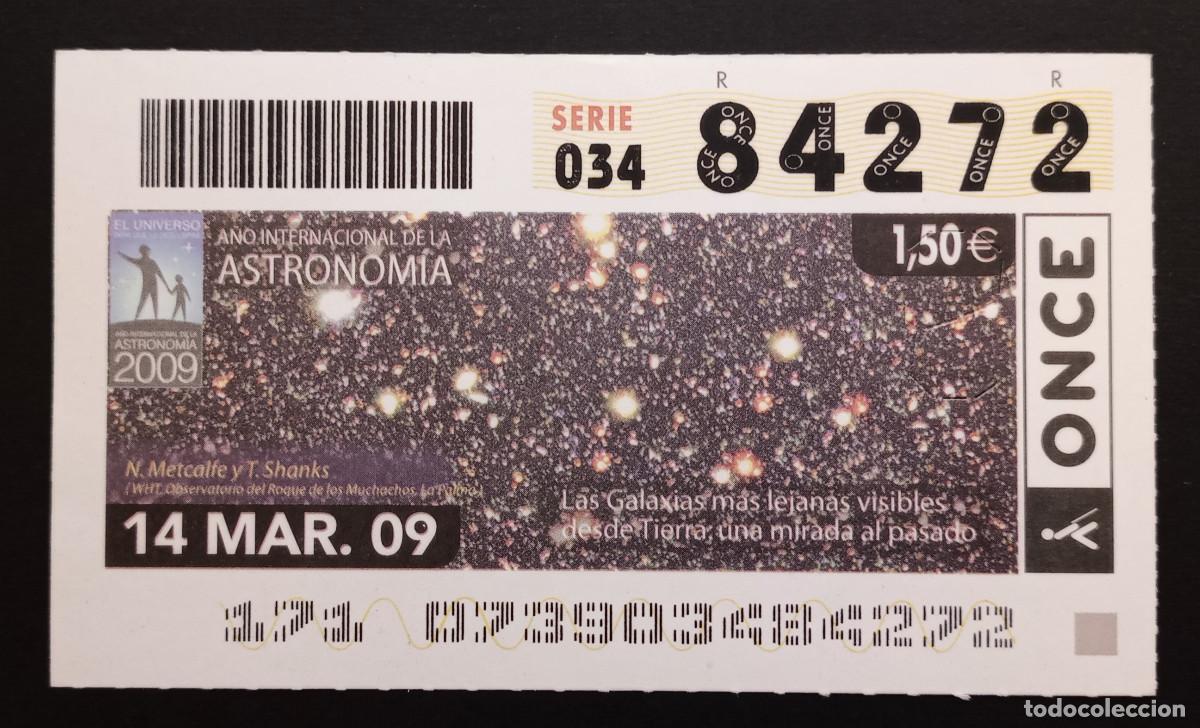 Cupones ONCE: CUP&Oacute;N ONCE - 14-MARZO-2009 - A&Ntilde;O INTERNACIONAL DE LA ASTRONOM&Iacute;A