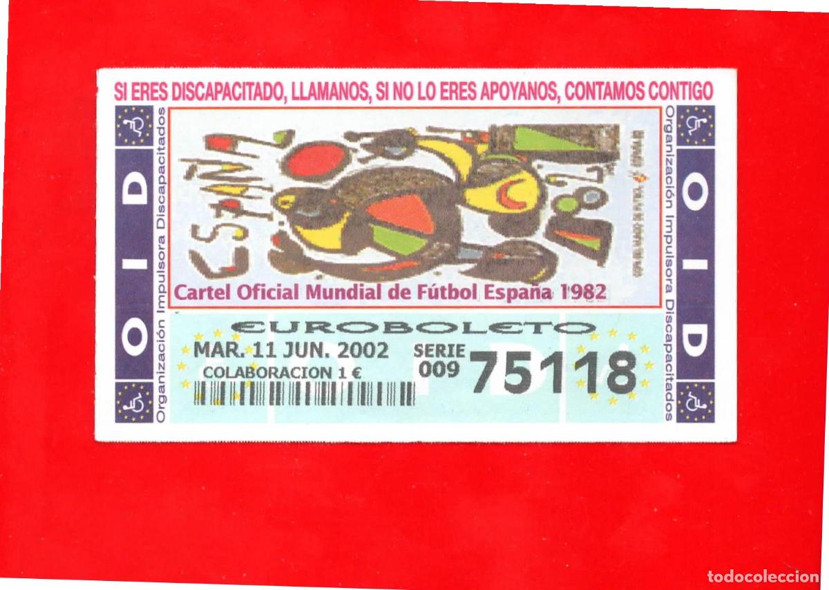 Bilhetes ONCE: Cup&oacute;n OID 2002 Carteles de mundiales de Futbol