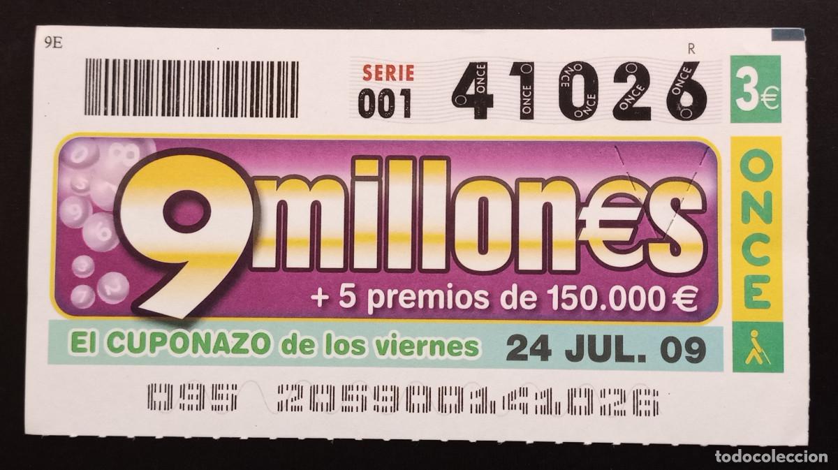 Cupones ONCE: CUP&Oacute;N ONCE - 24-JULIO-2009 - CUPONAZO - Foto 1