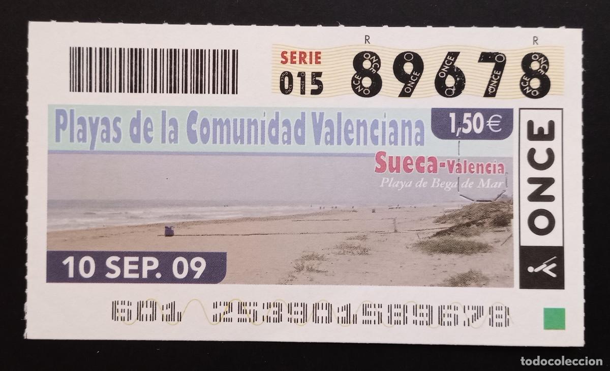 Cupones ONCE: CUP&Oacute;N ONCE - 7-SEPTIEMBRE-2009 - PLAYAS DE LA COM. VALENCIANA, PLAYA DE VEGA DE MAR. SUECA, VALENCIA