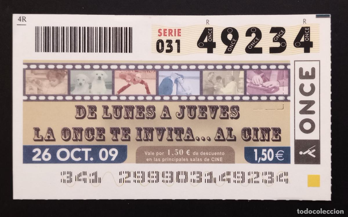 Cupones ONCE: CUP&Oacute;N ONCE - 26-OCTUBRE-2009 - DE LUNES A JUEVES LA ONCE TE INVITA AL...CINE
