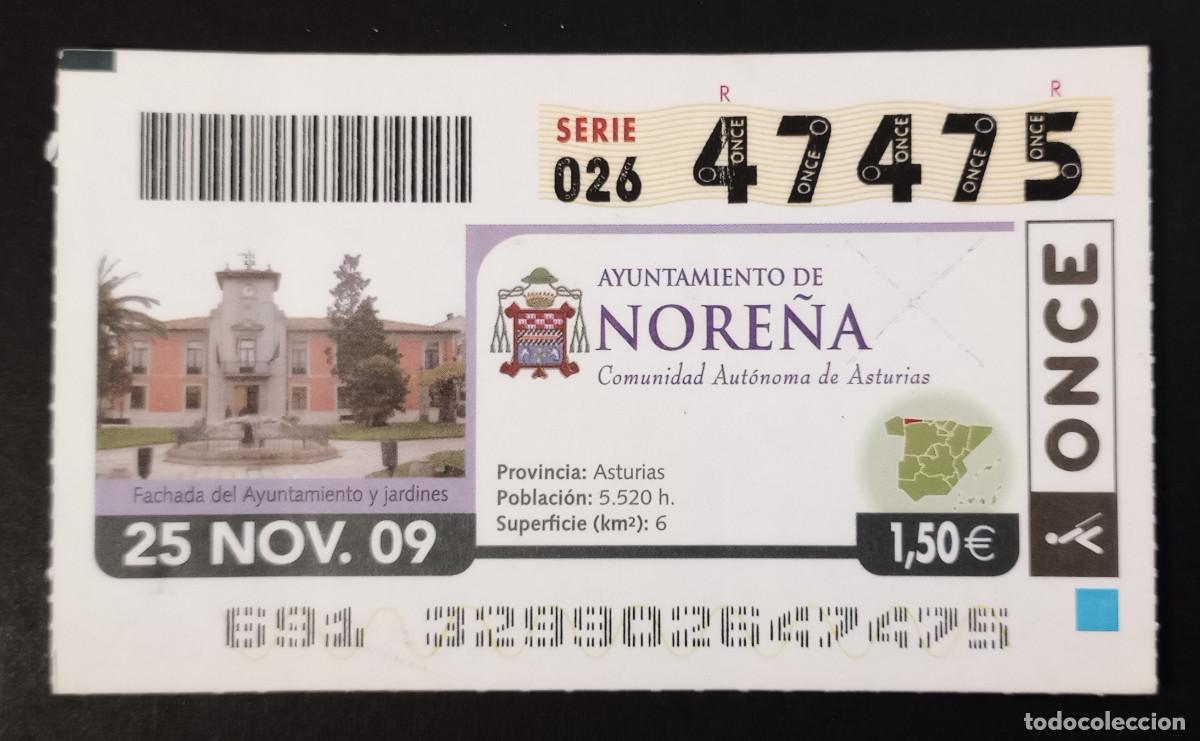 Cupones ONCE: CUP&Oacute;N ONCE - 25-NOVIEMBRE-2009 - AYUNTAMIENTO DE NORE&Ntilde;A