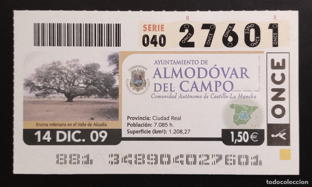 Cupones ONCE: CUP&Oacute;N ONCE - 14-DICIEMBRE-2009 - AYUNTAMIENTO DE ALMODOVAR DEL CAMPO