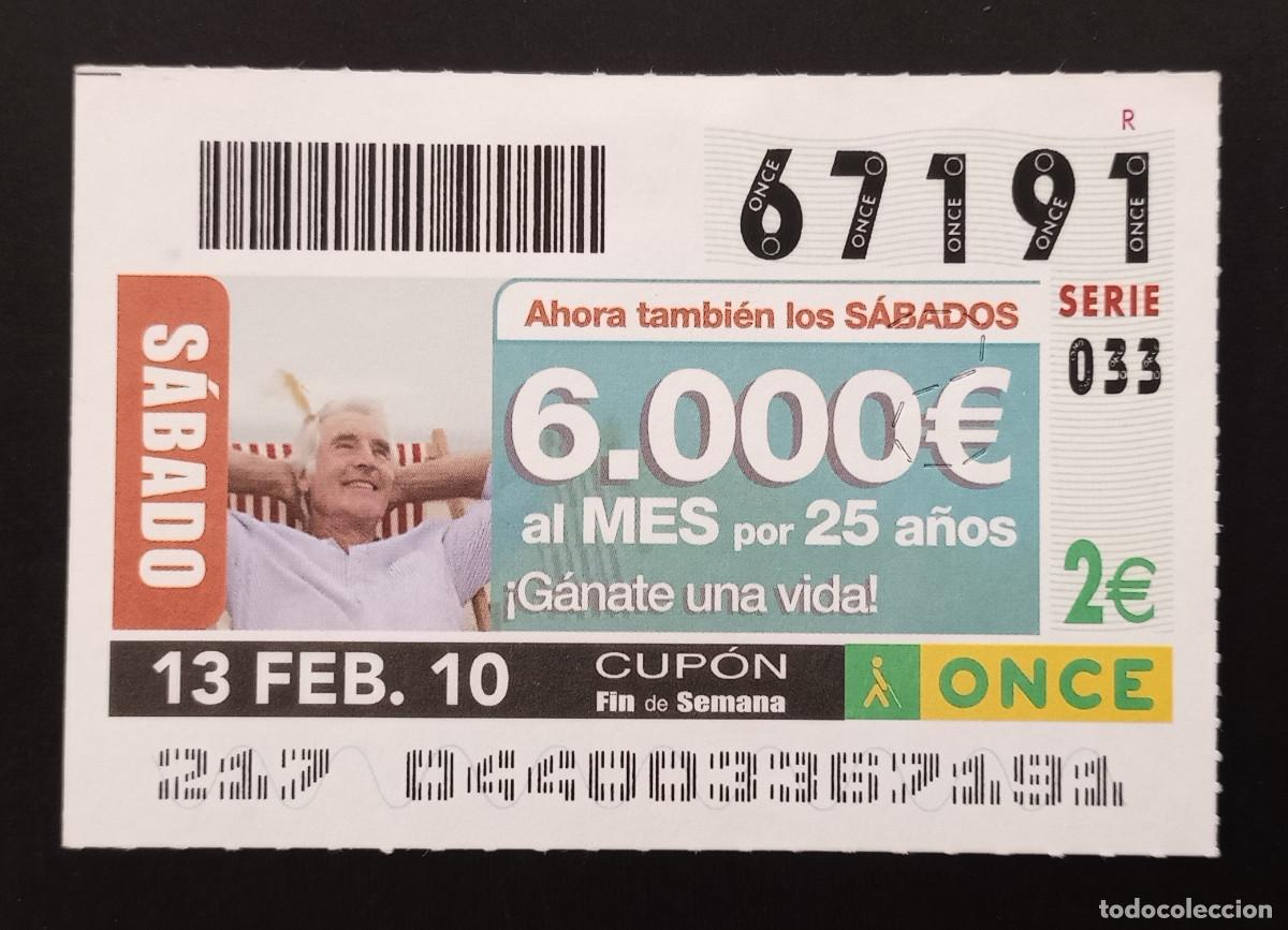 ONCE Coupons: CUP&Oacute;N ONCE - 13-FEBRERO-2010 - S&Aacute;BADO