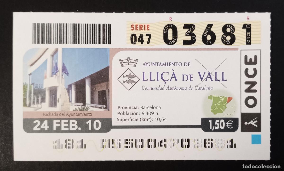ONCE Coupons: CUP&Oacute;N ONCE - 24-FEBRERO-2010 - AYUNTAMIENTO DE LLI&Ccedil;&Agrave; DE VALL