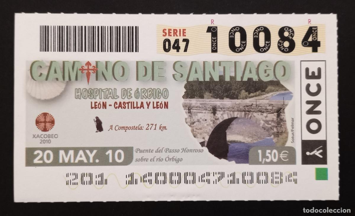 Cupones ONCE: CUP&Oacute;N ONCE - 20-MAYO-2010 - CAMINO DE SANTIAGO, HOSPITAL DE &Oacute;RBIGO, LE&Oacute;N, CASTILLA Y LE&Oacute;N