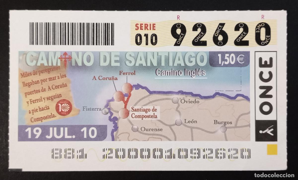 Cupones ONCE: CUP&Oacute;N ONCE - 19-JULIO-2010 - CAMINO DE SANTIAGO, CAMINO INGL&Eacute;S