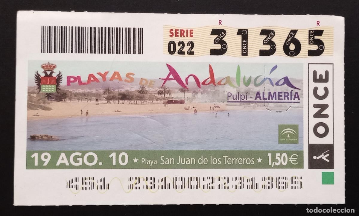 Cupones ONCE: CUP&Oacute;N ONCE - 19-AGOSTO-2010 - PLAYAS DE ANDALUCIA, PULP&Iacute;, ALMER&Iacute;A