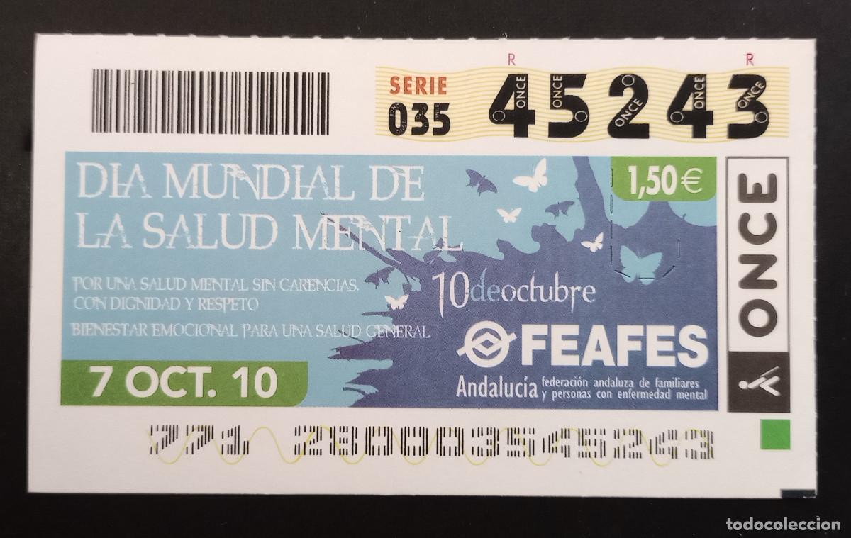Cupones ONCE: CUP&Oacute;N ONCE - 7-OCTUBRE-2010 - DIA MUNDIAL DE LA SALUD MENTAL, FEAFES