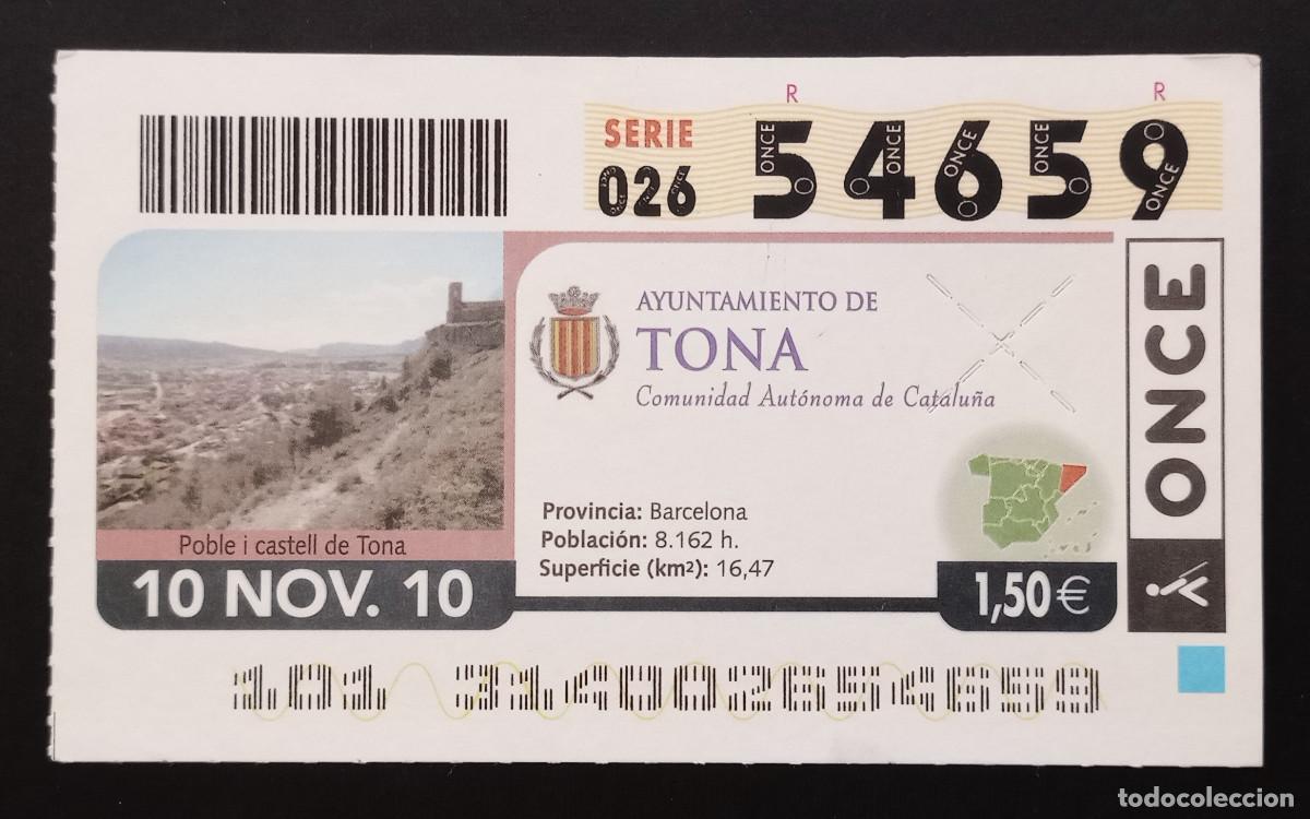 Cupones ONCE: CUP&Oacute;N ONCE - 10-NOVIEMBRE-2010 - AYUNTAMIENTO DE TONA