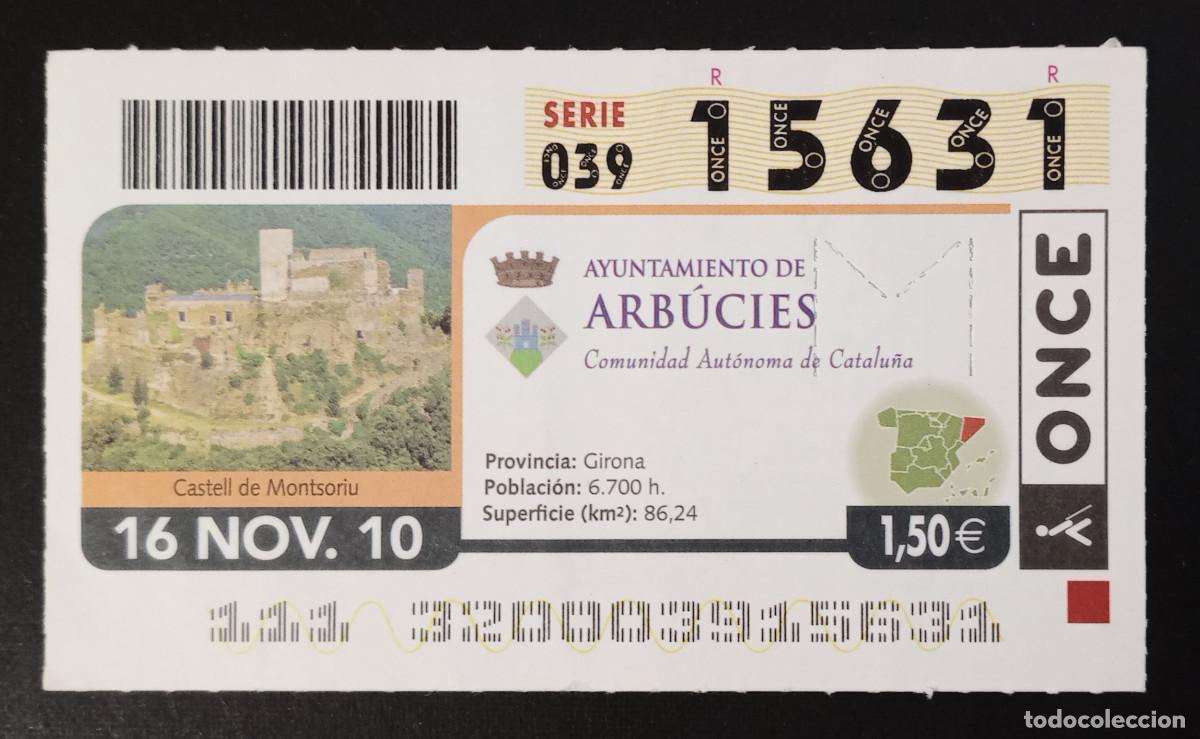Cupones ONCE: CUP&Oacute;N ONCE - 16-NOVIEMBRE-2010 - AYUNTAMIENTO DE ARB&Uacute;CIES