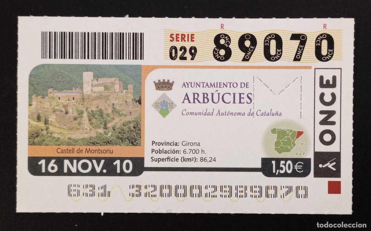 Cupones ONCE: CUP&Oacute;N ONCE - 16-NOVIEMBRE-2010 - AYUNTAMIENTO DE ARB&Uacute;CIES
