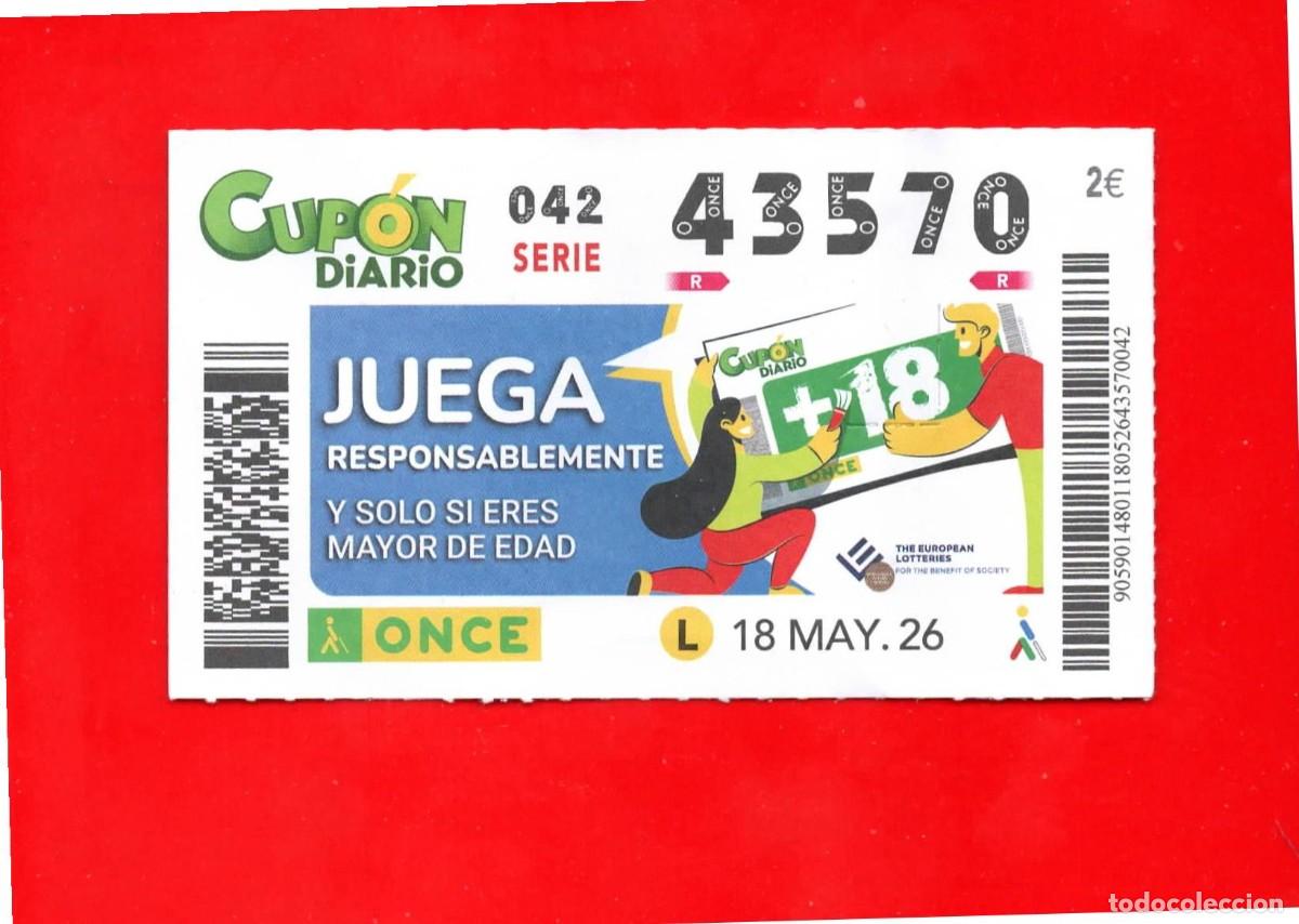 Cupones ONCE: Cup&oacute;n ONCE 18 mayo 2026