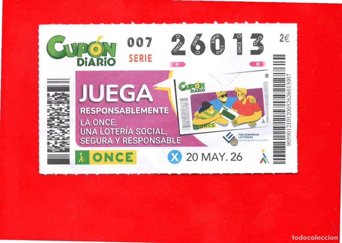 Cupones ONCE: Cup&oacute;n ONCE 20 mayo 2026