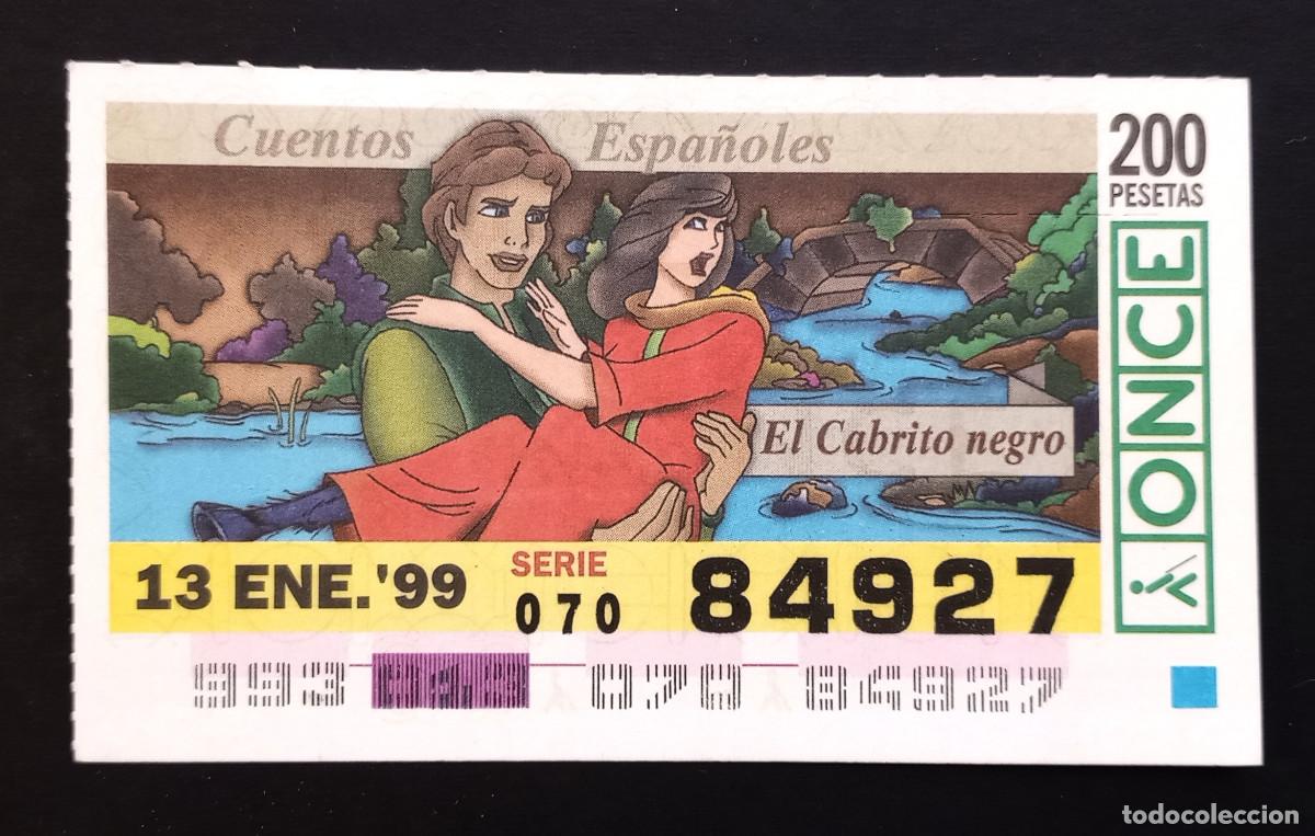 Cupones ONCE: CUP&Oacute;N ONCE - 13-ENERO-1999 - CUENTOS ESPA&Ntilde;OLES, EL CABRITO NEGRO
