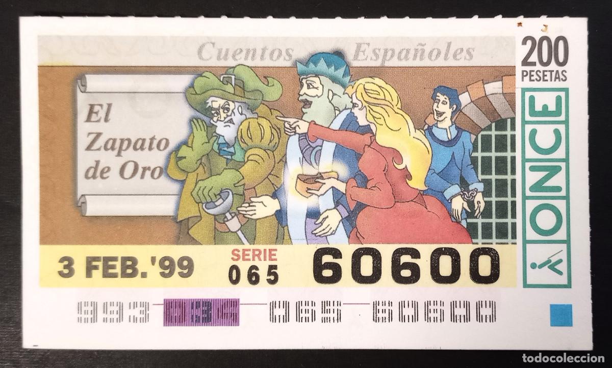 Cupones ONCE: CUP&Oacute;N ONCE - 3-FEBRERO-1999 - CUENTOS ESPA&Ntilde;OLES, EL ZAPATO DE ORO