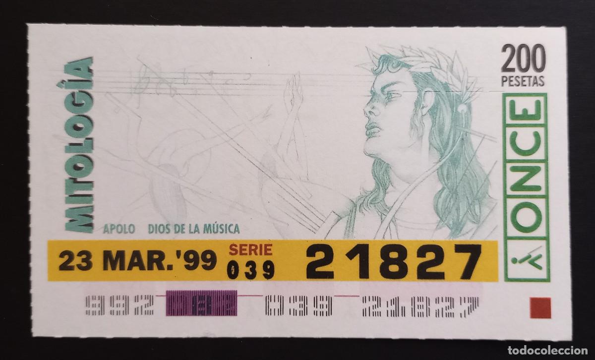 Cupones ONCE: CUP&Oacute;N ONCE - 23-MARZO-1999 - MITOLOG&Iacute;A, APOLO