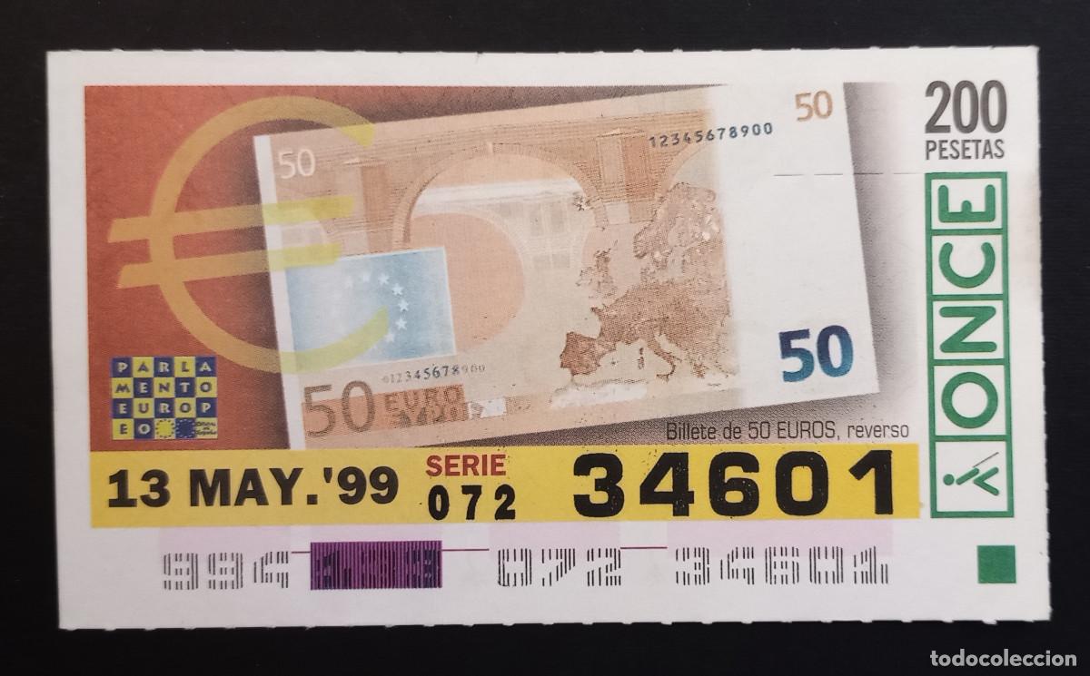 Billets ONCE: CUP&Oacute;N ONCE - 13-MAYO-1999 - BILLETE 50 EUROS, REVERSO