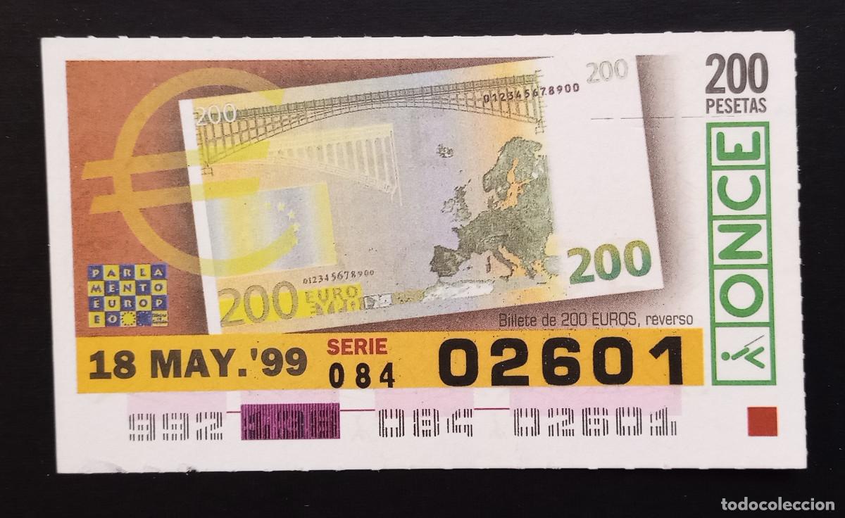 Billets ONCE: CUP&Oacute;N ONCE - 18-MAYO-1999 - BILLETE 200 EUROS, REVERSO