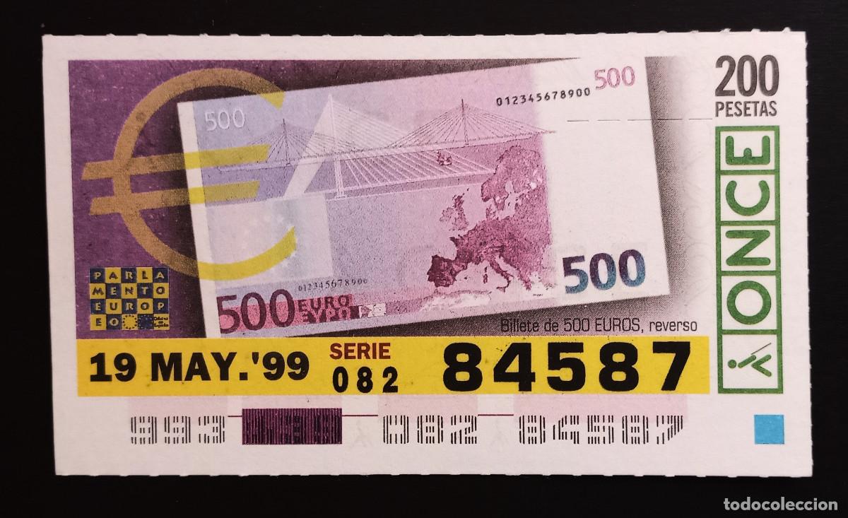 Billets ONCE: CUP&Oacute;N ONCE - 19-MAYO-1999 - BILLETE 500 EUROS, REVERSO