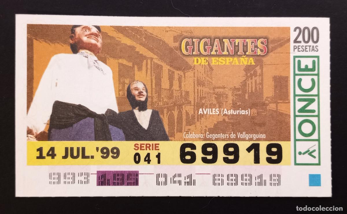 Cupones ONCE: CUP&Oacute;N ONCE - 14-JULIO-1999 - GIGANTES DE ESPA&Ntilde;A, AVIL&Eacute;S, ASTURIAS