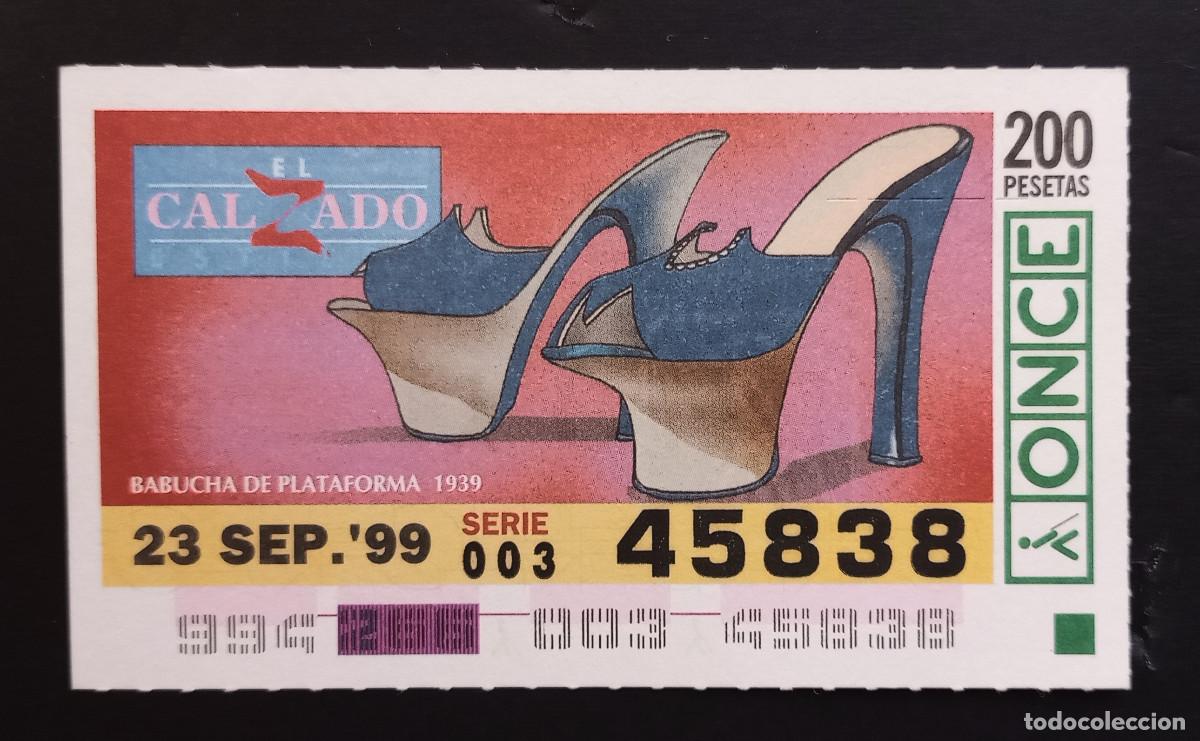 Coupon ONCE: CUP&Oacute;N ONCE - 23-SEPTIEMBRE-1999 - EL CALZADO ESTILOS, BABUCHA DE PLATAFORMA 1939