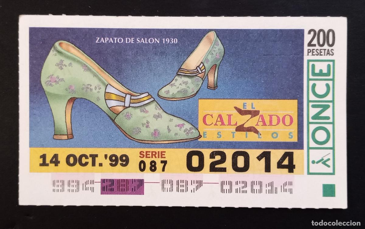 Coupon ONCE: CUP&Oacute;N ONCE - 14-OCTUBRE-1999 - EL CALZADO ESTILOS, ZAPATO DE SAL&Oacute;N 1930