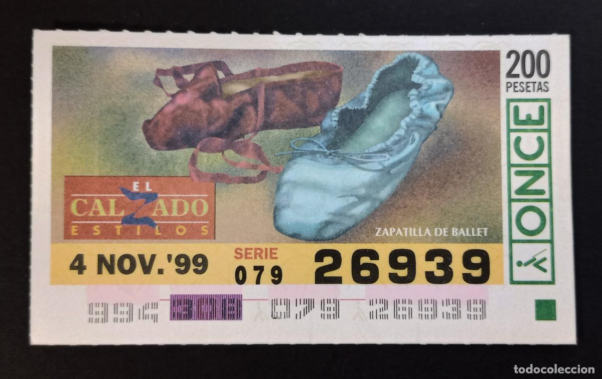 Cupones ONCE: CUP&Oacute;N ONCE - 4-NOVIEMBRE-1999 - CALZADO ESTILOS, ZAPATILLA DE BALLET