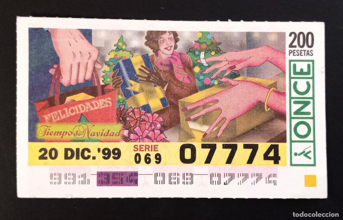 Coupon ONCE: CUP&Oacute;N ONCE - 20-DICIEMBRE-1999 - TIEMPO DE NAVIDAD, FELICIDADES