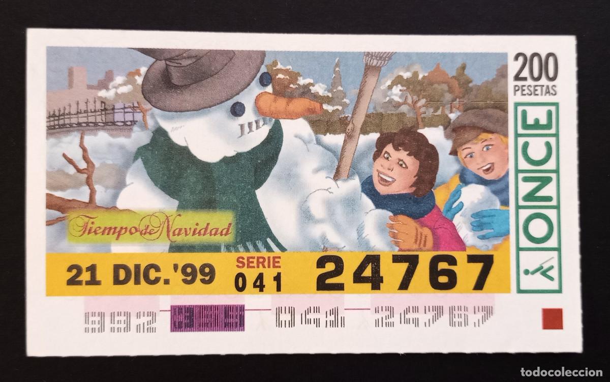Coupon ONCE: CUP&Oacute;N ONCE - 21-DICIEMBRE-1999 - TIEMPO DE NAVIDAD