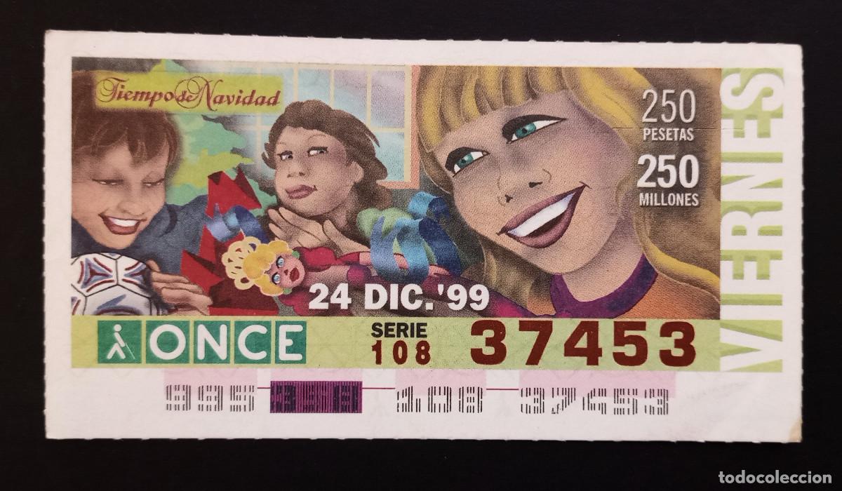 Cupones ONCE: CUP&Oacute;N ONCE - 24-DICIEMBRE-1999 - TIEMPO DE NAVIDAD