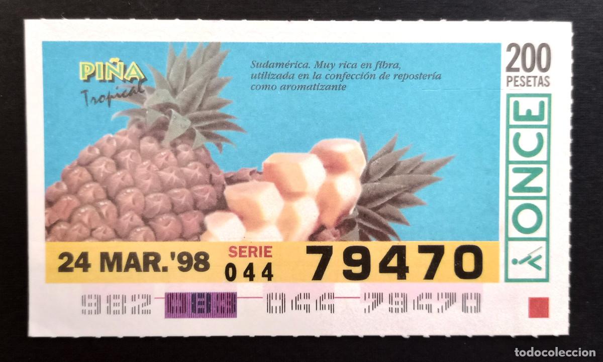 Cupones ONCE: CUP&Oacute;N ONCE - 24-MARZO-1998 - PI&Ntilde;A TROPICAL