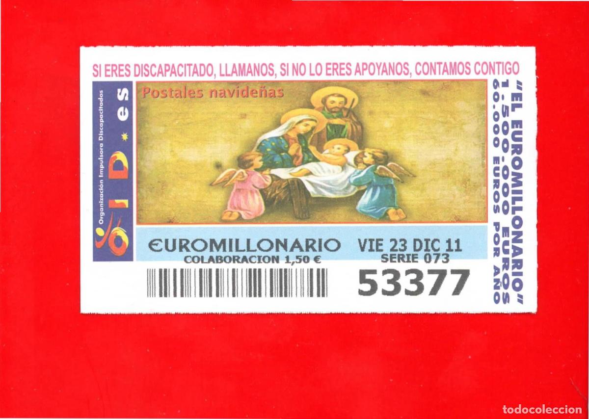Bilhetes ONCE: Cup&oacute;n OID 2011 y 2012 Postales Navide&ntilde;as Serie 3