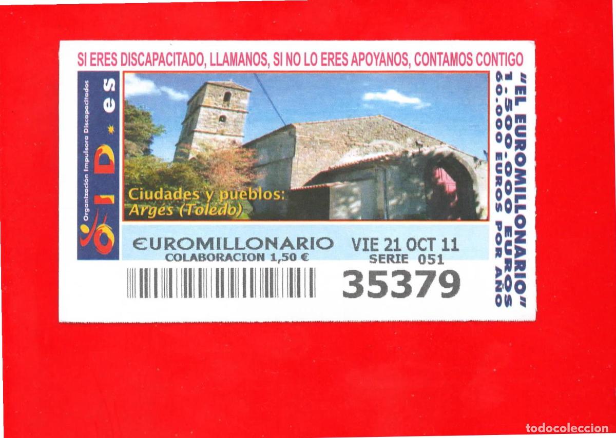 Bilhetes ONCE: Cup&oacute;n OID 2011 Ciudades y Pueblos Serie 1-Arges
