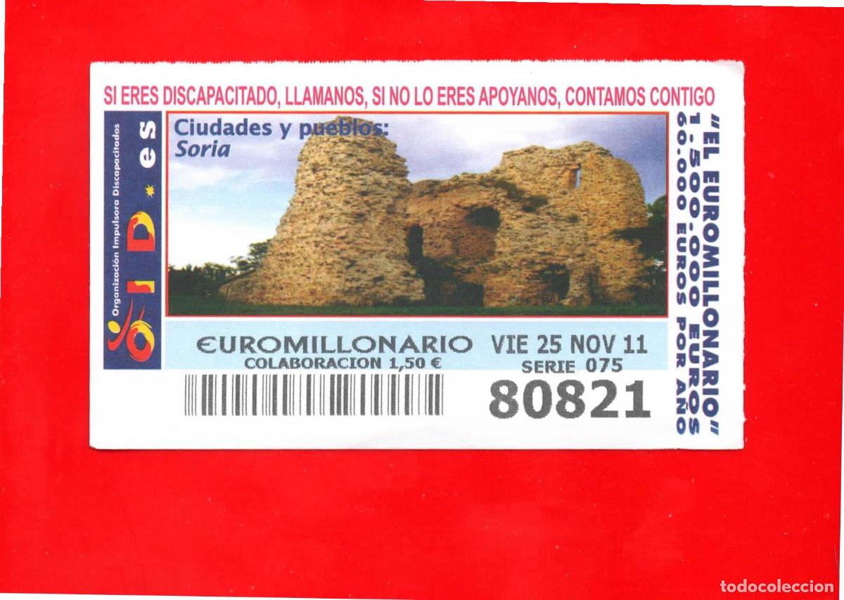 Bilhetes ONCE: Cup&oacute;n OID 2011 Ciudades y Pueblos Serie 5-Soria