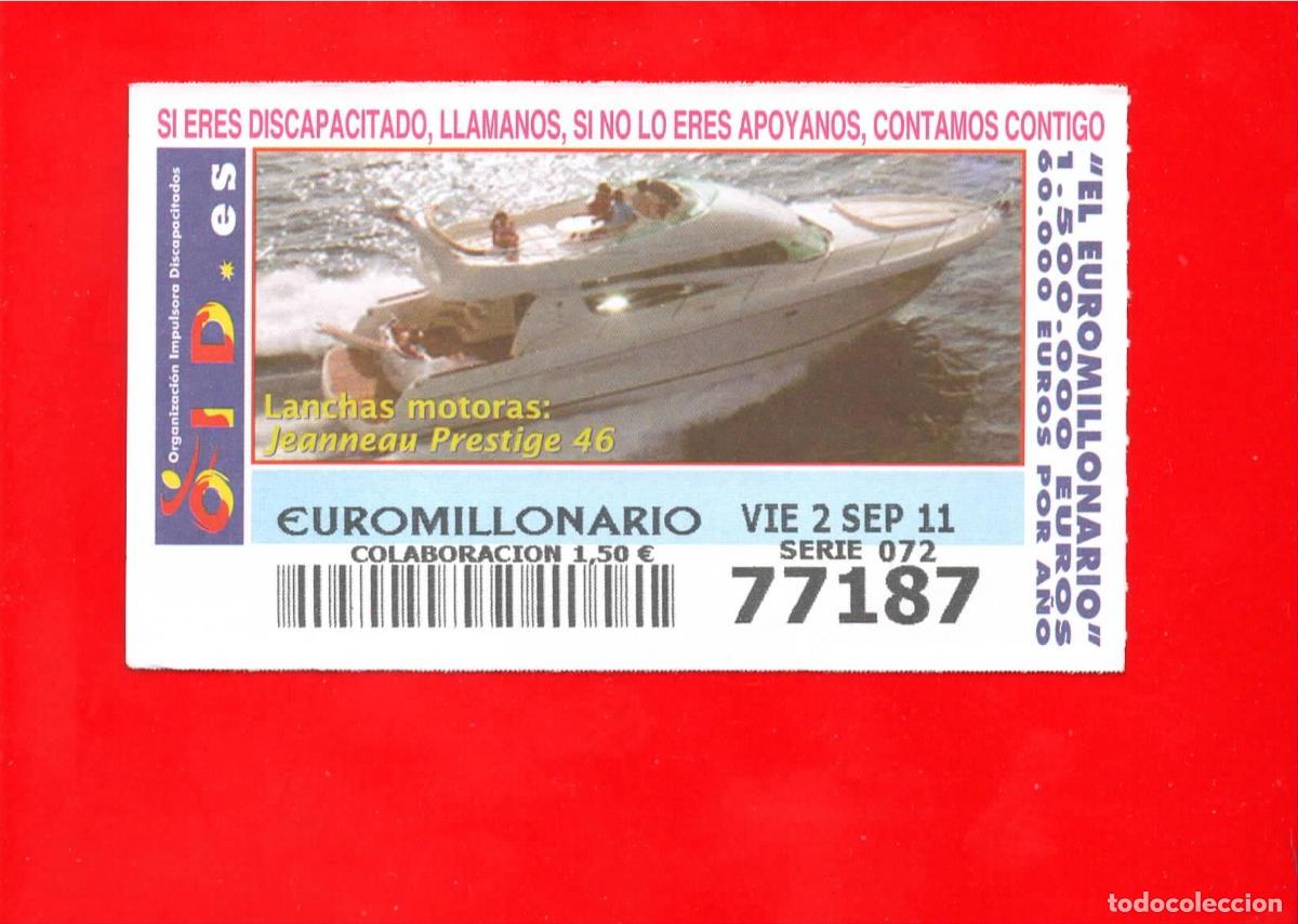 Cupones ONCE: Cup&oacute;n OID 2011 Lanchas Motoras Serie 2 - Foto 1