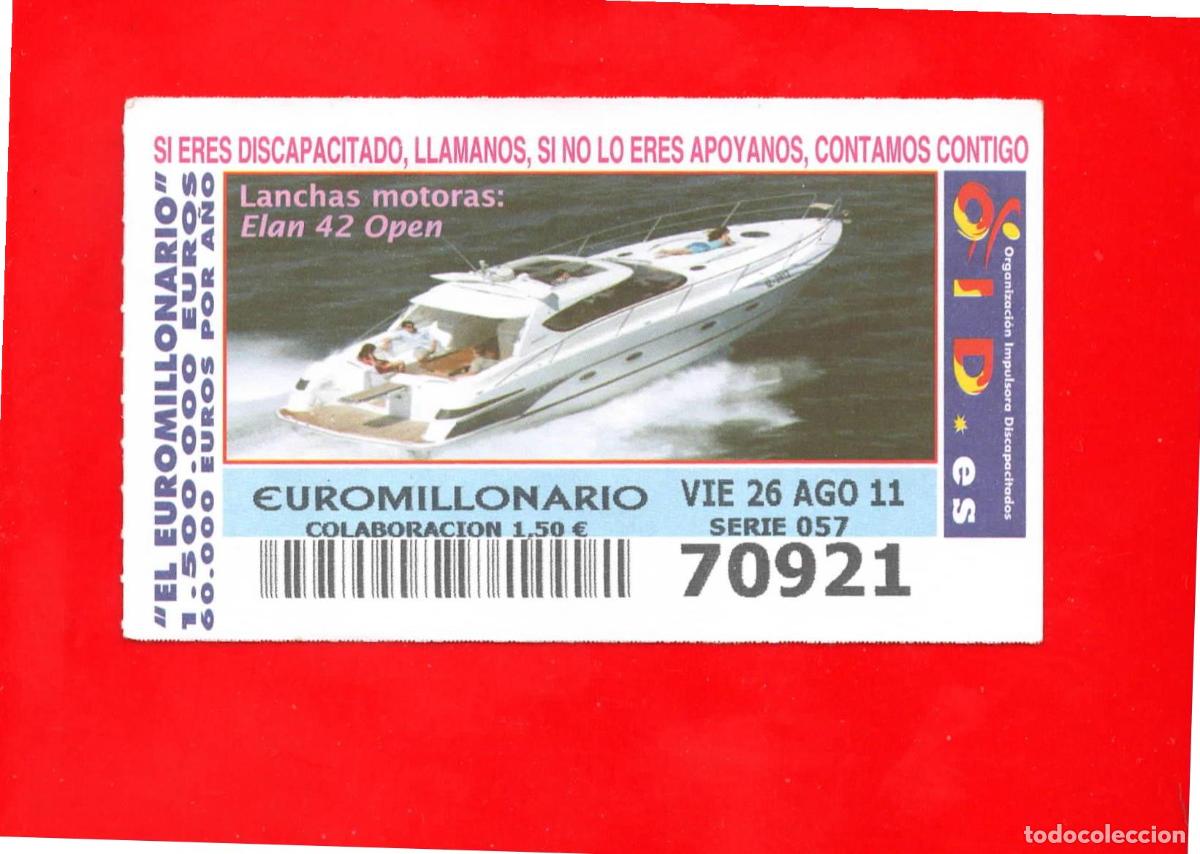 Cupones ONCE: Cup&oacute;n OID 2011 Lanchas Motoras Serie 7 - Foto 1