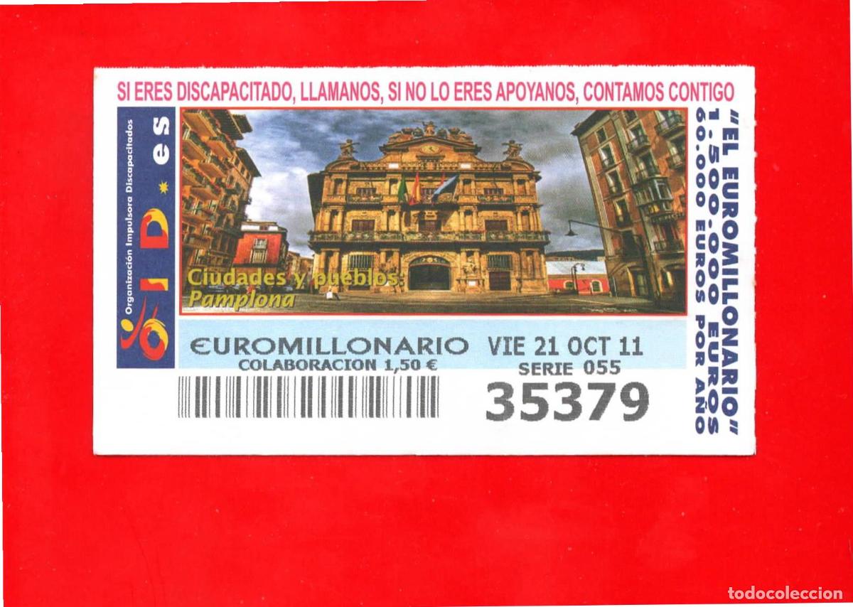 Cupones ONCE: Cup&oacute;n OID 2011 Ciudades y Pueblos Serie 5-Pamplona